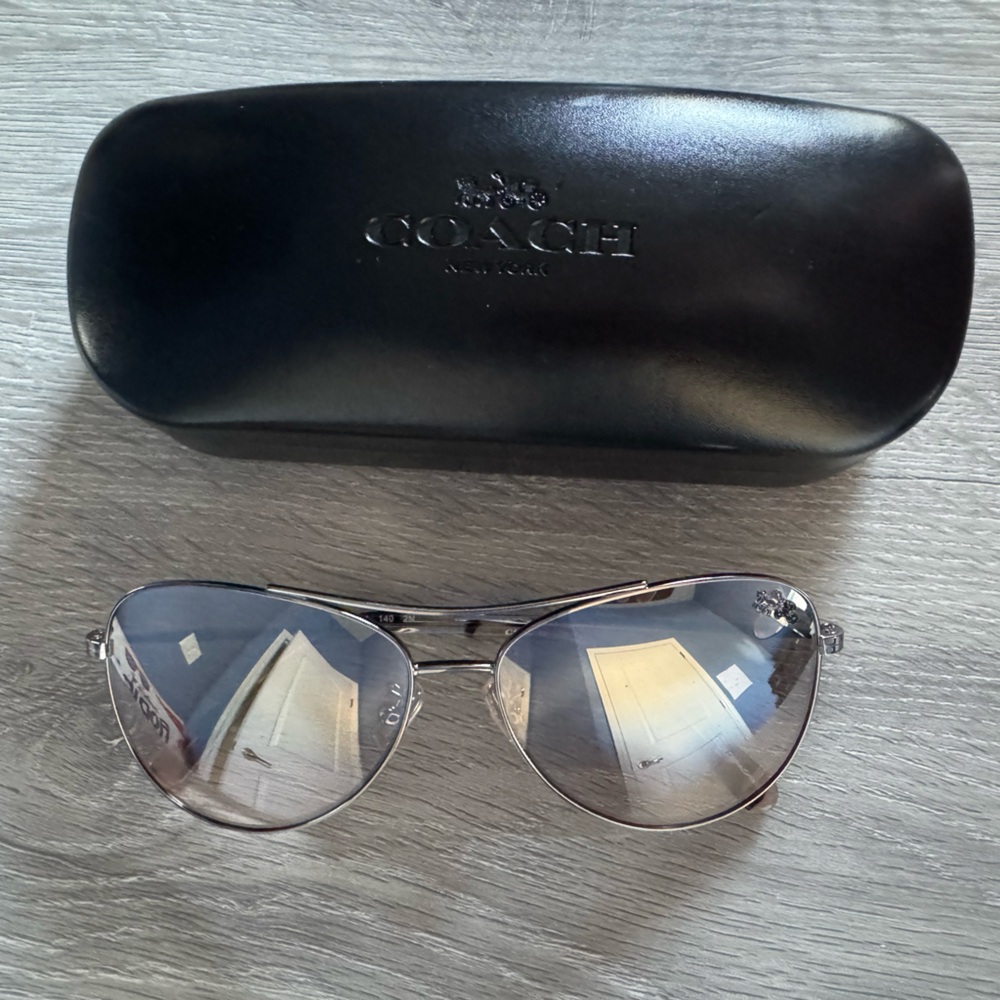 COACH aviator sunglasses.
